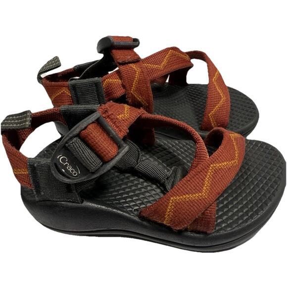 Chaco Kids Sandals Size 9 Red Orange Straps Outdoor Hiking Water Shoes EUC - Picture 4 of 16
